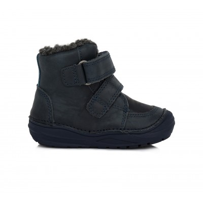 D.D. step chlapčenská detská celokožená zimná obuv W071-357B Navy